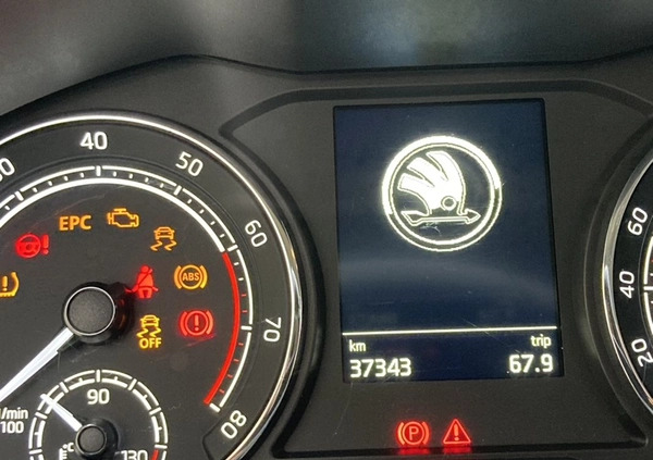 Skoda Scala cena 52500 przebieg: 37200, rok produkcji 2019 z Lubliniec małe 191